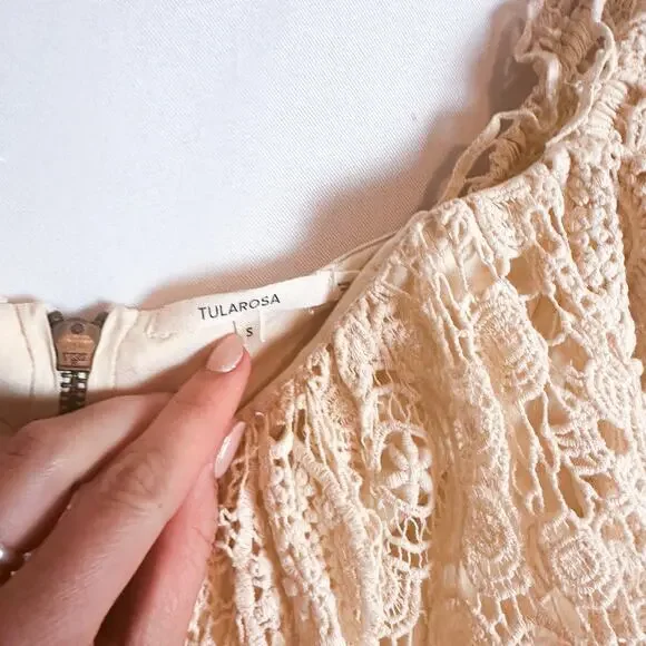 3 FOR $50! 🎁 TULAROSA Off Shoulder Amelia Bustier Crop Sz. S Eggshell Cr… - Picture 4 of 6